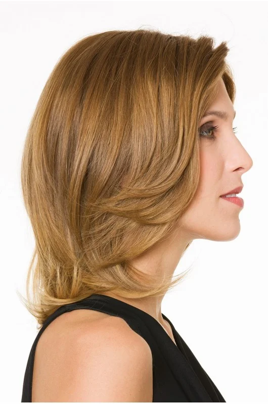 Echthaarperücke European Hair Line: Rapunzel(40 cm  lang)sicht von der seite.