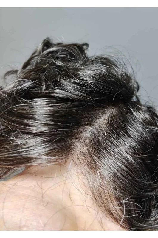 Herren-Hair-System Manager Top – braune Farbe, volles Volumen