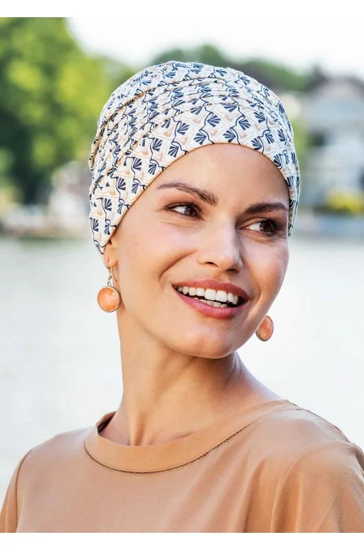 Τουρμπάν Belle Madame Mia 912-70 Lily-Print πλαϊνή όψη.
