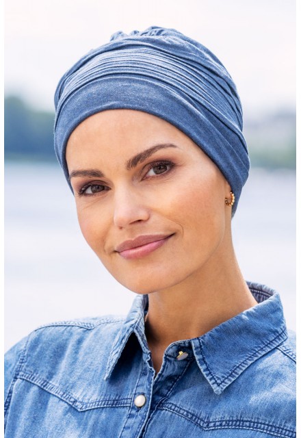 Τουρμπάνι Χημειοθεραπείας Belle Madame Mia 912-22 Denim Blue