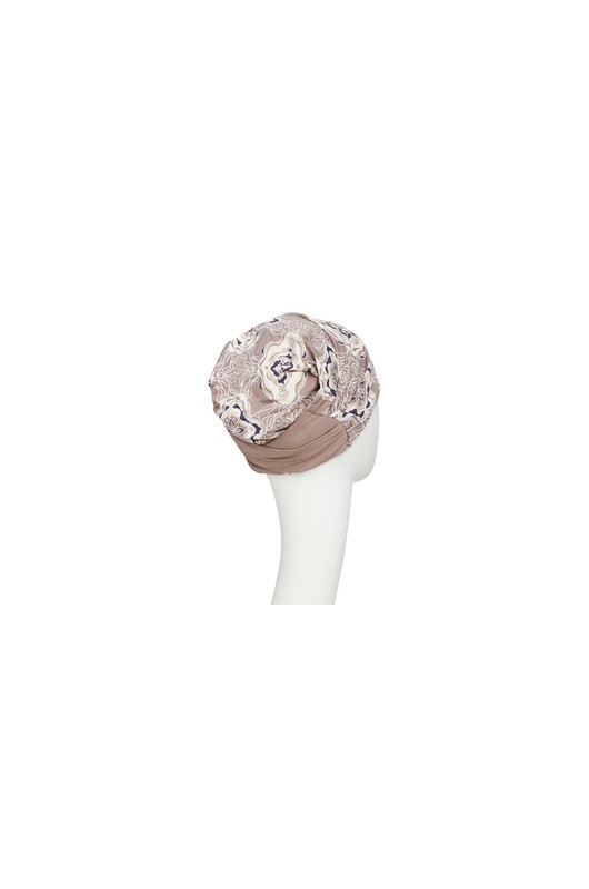 Τουρμπάνι Χημειοθεραπείας Christine: Amia Turban Printed Beige Ornaments
