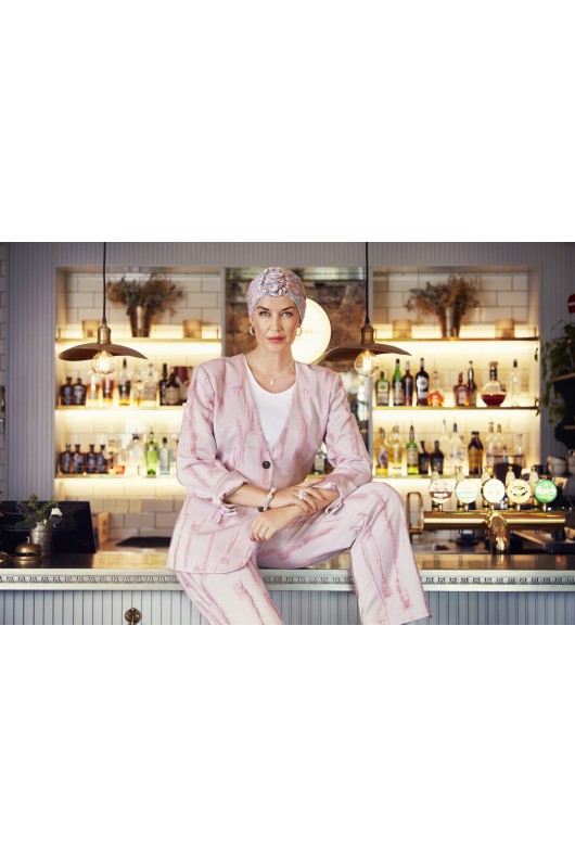 Τουρμπάνι Χημειοθεραπείας Christine: Lotus Turban Printed Festive Ornaments