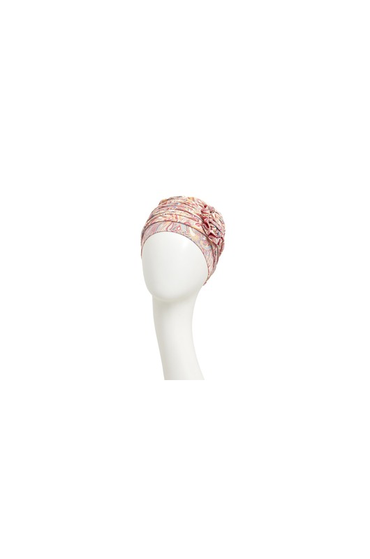 Τουρμπάνι Χημειοθεραπείας Christine: Lotus Turban Printed Energetic Flowers