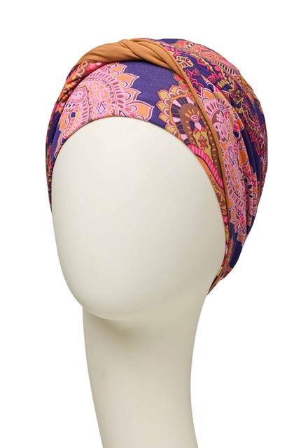 Kopftuch Christine: Shakti Turban - Printed Paisley Swirls