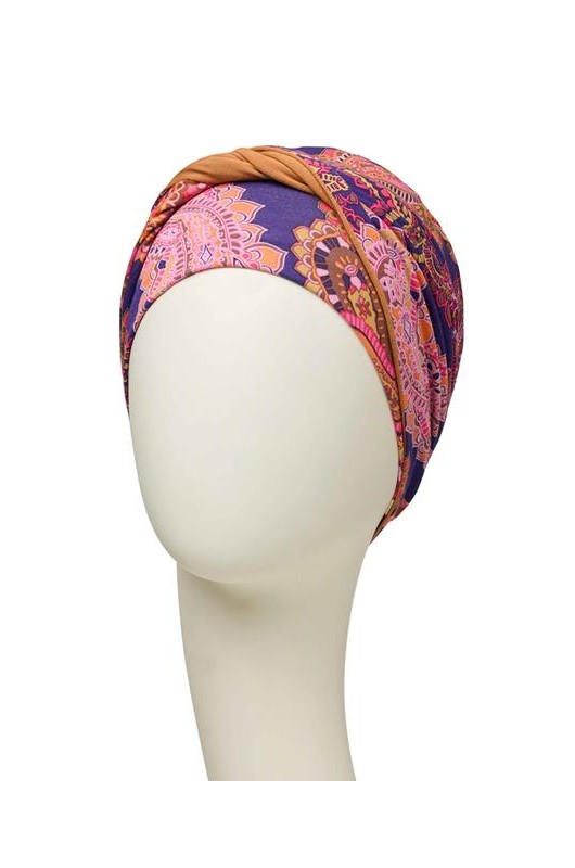Kopftuch Christine: Shakti Turban - Printed Paisley Swirls