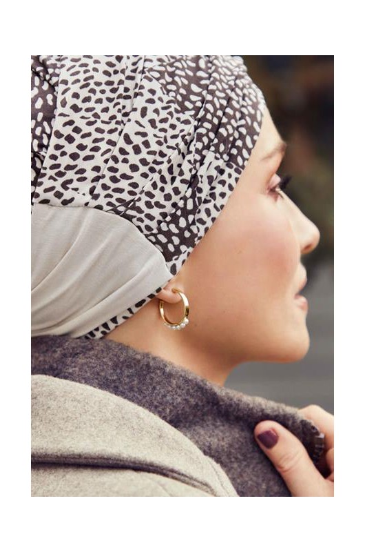 Kopftuch Christine: Amia Turban Printed Patchwork Leo
