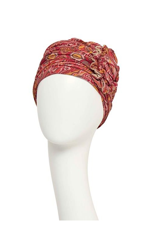 Τουρμπάνι Christine: HocLotus Turban Printed Marble Fusion