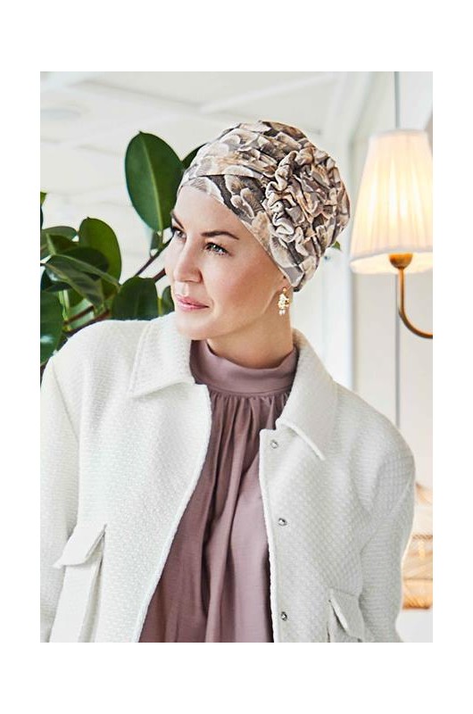Τουρμπάνι Christine: HocLotus Turban Printed Organic Nature