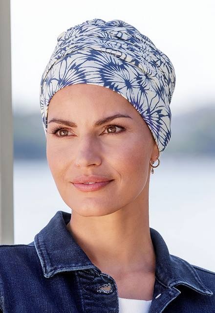 Τουρμπάνι Belle Madame: Mia Turban 912-74 Blue Ikat Print