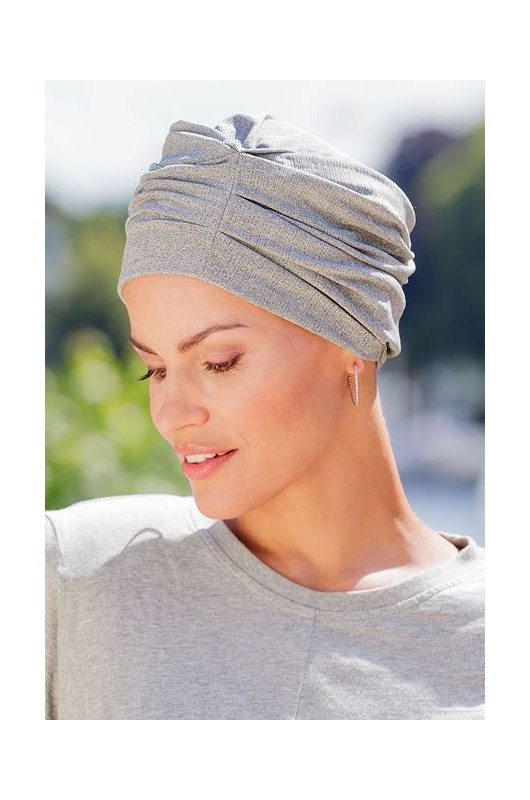 Τουρμπάνι Belle Madame: Carla Ribbed 02-Grey Melange