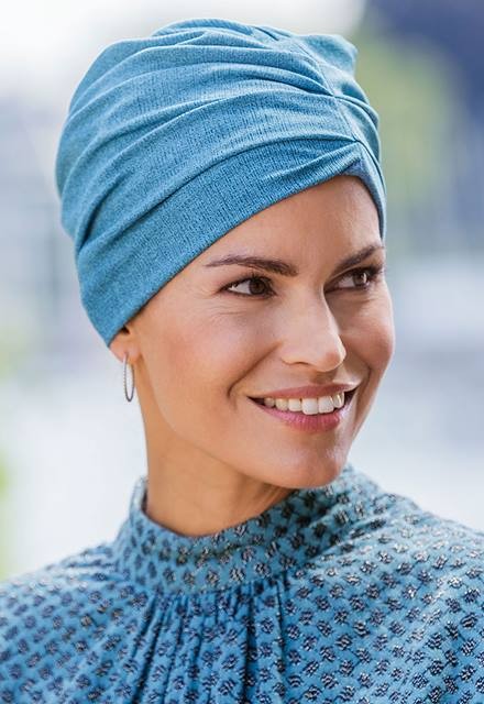 Τουρμπάνι Belle Madame: Carla Ribbed 985-27 Aqua Blue