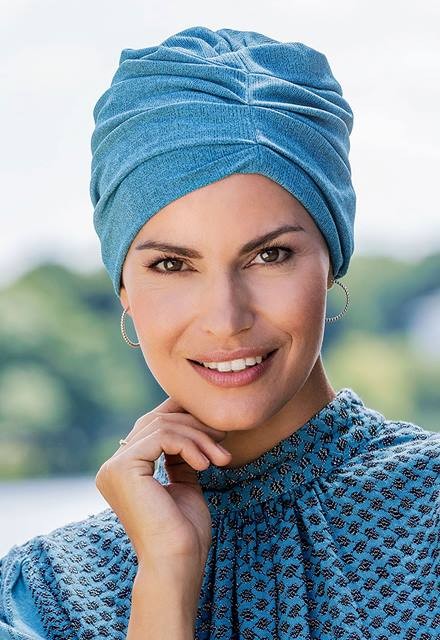Τουρμπάνι Belle Madame: Carla Ribbed 985-27 Aqua Blue