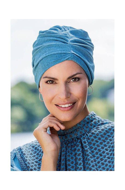 Τουρμπάνι Belle Madame: Carla Ribbed 985-27 Aqua Blue