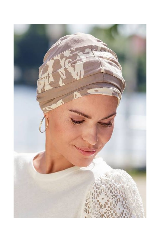 Kopftuch Belle Madame 2 in1: Style Livia Turban 922-76 Schmetterling Print