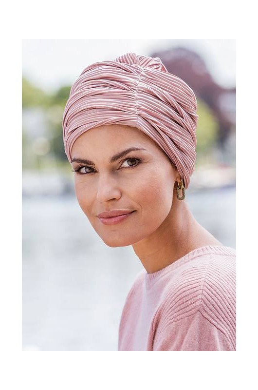 Τουρμπάνι Belle Madame: Style Carla 985-15 Rose Plissée Τουρμπάνι Belle Madame: Style Carla 985-15 Rose Plissée