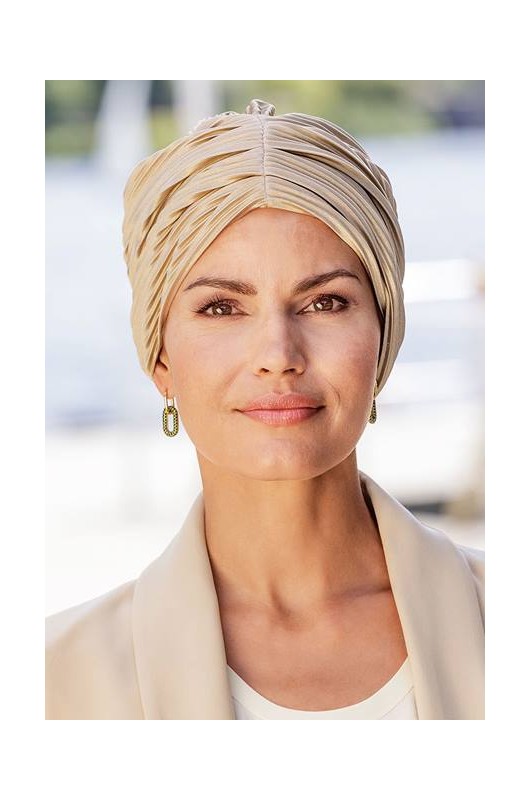 Τουρμπάνι Belle Madame: Style Carla Plissée 985-28 Gold