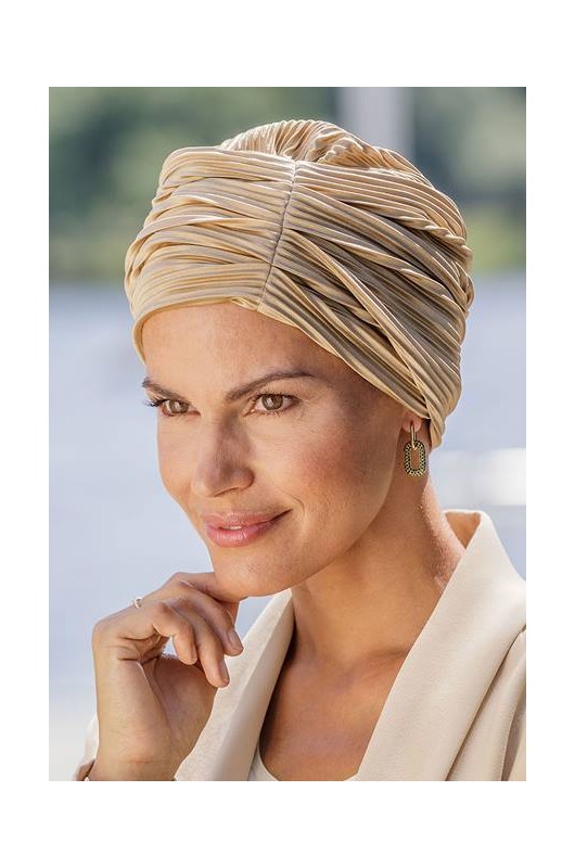 Τουρμπάνι Belle Madame: Style Carla Plissée 985-28 Gold