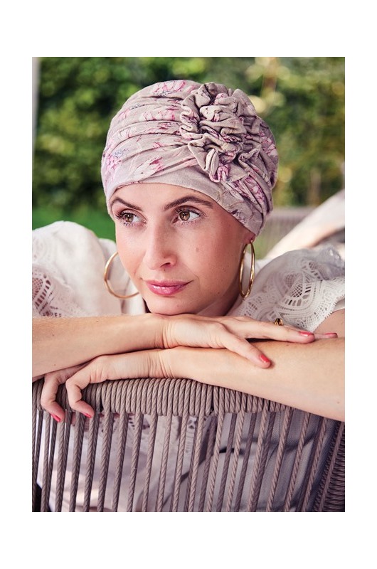 Kopftuch Christine: HocLotus Turban Printed Protea Love