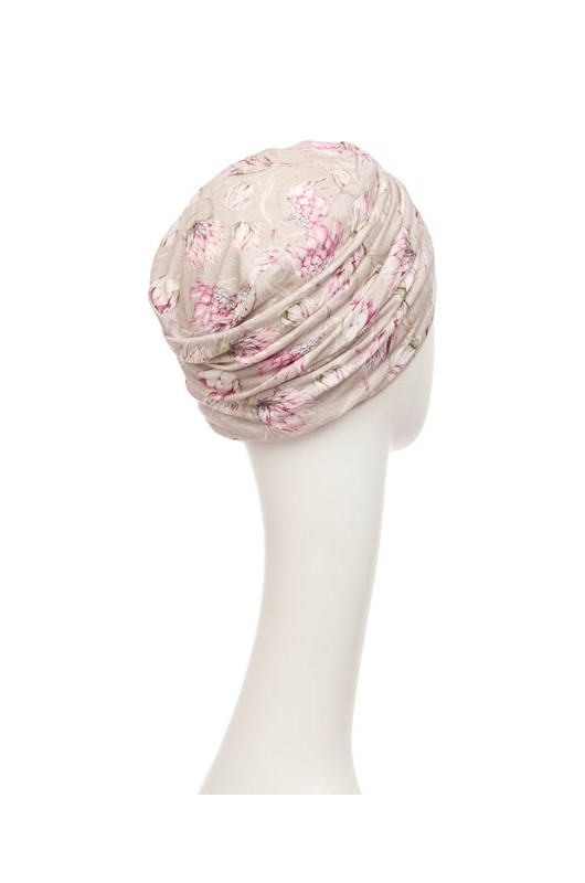 Kopftuch Christine: HocLotus Turban Printed Protea Love