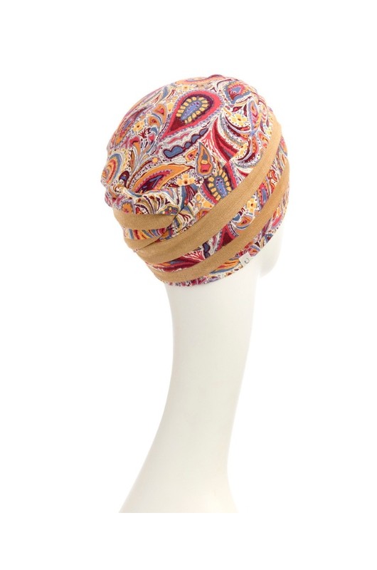 Chemo Turban Damen HocShanti Moroccan Paisley Vorderansicht