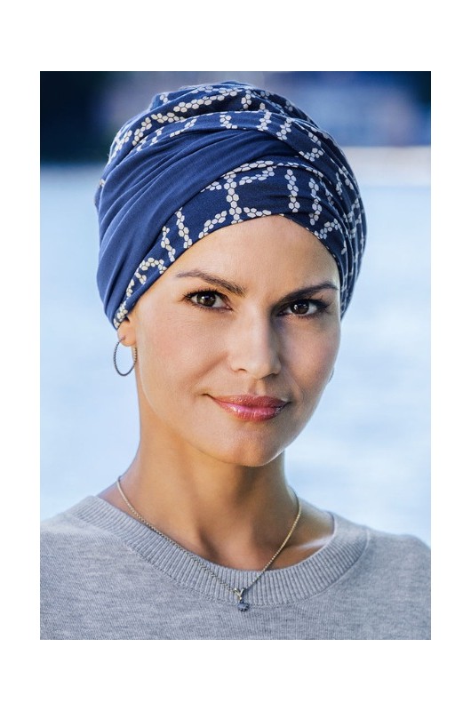 Τουρμπάνι Belle Madame Livia 922-80 Chain Print μπροστινή όψη Τουρμπάνι Belle Madame Livia 922-80 Chain Print μπροστινή όψη