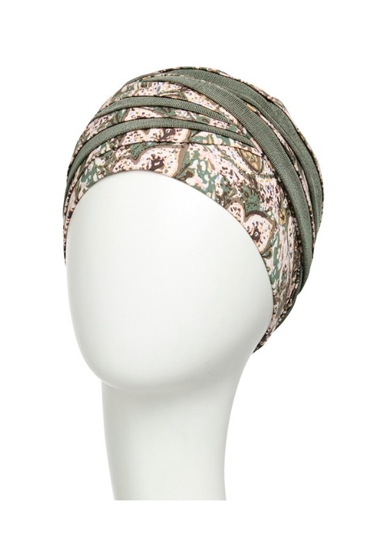 HocShakti Turban: Λαδί Μοτίβο Moroccan Romance
