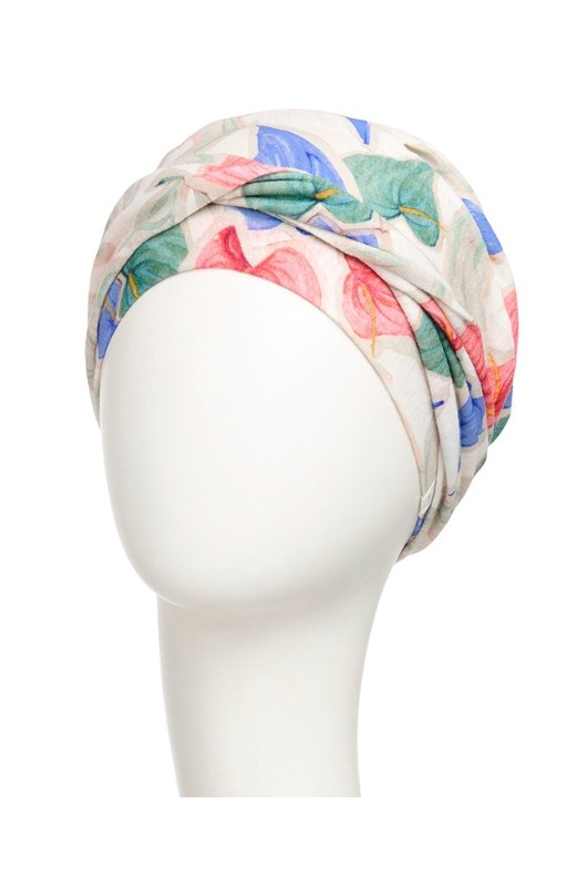Damen Turban HocShakti mit Tropen-Print