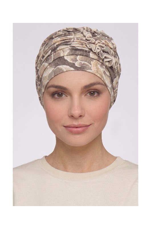 Kopftuch Christine: HocLotus Turban Printed Organic Nature Kopftuch Christine: HocLotus Turban Printed Organic Nature