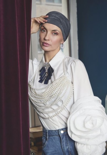 Τουρμπάνι Christine HocAria Boho Shadow Blue