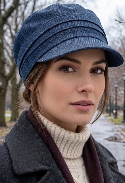 Die lässige und sportliche Kappe Christine HocShana im Farbton Dark Blue Denim.