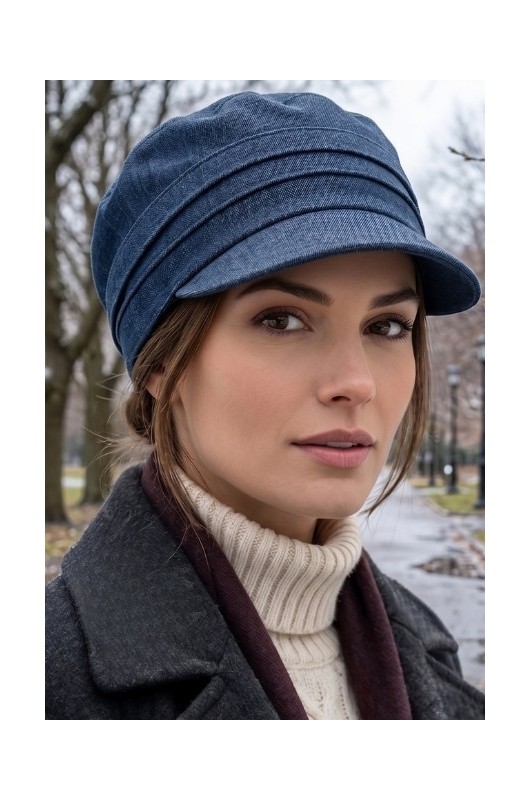 Το casual και σπορτίφ Καπέλο Christine HocShana στην απόχρωση Dark Blue Denim.