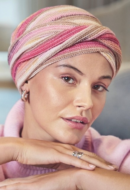 Kopftuch Christine | HocZoya V Pink Autumn Stripes
