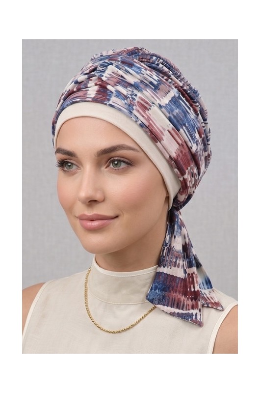 Το εντυπωσιακό Τουρμπάνι Lidia Adriana Soft M176+B9 συνδυάζει εσωτερικό από μπαμπού με εξωτερικό από βαμβάκι. Το εντυπωσιακό Τουρμπάνι Lidia Adriana Soft M176+B9 συνδυάζει εσωτερικό από μπαμπού με εξωτερικό από βαμβάκι.